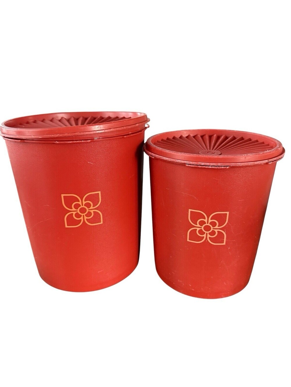 Vintage Tupperware Partial Servalier Canister Set 2 Pieces
